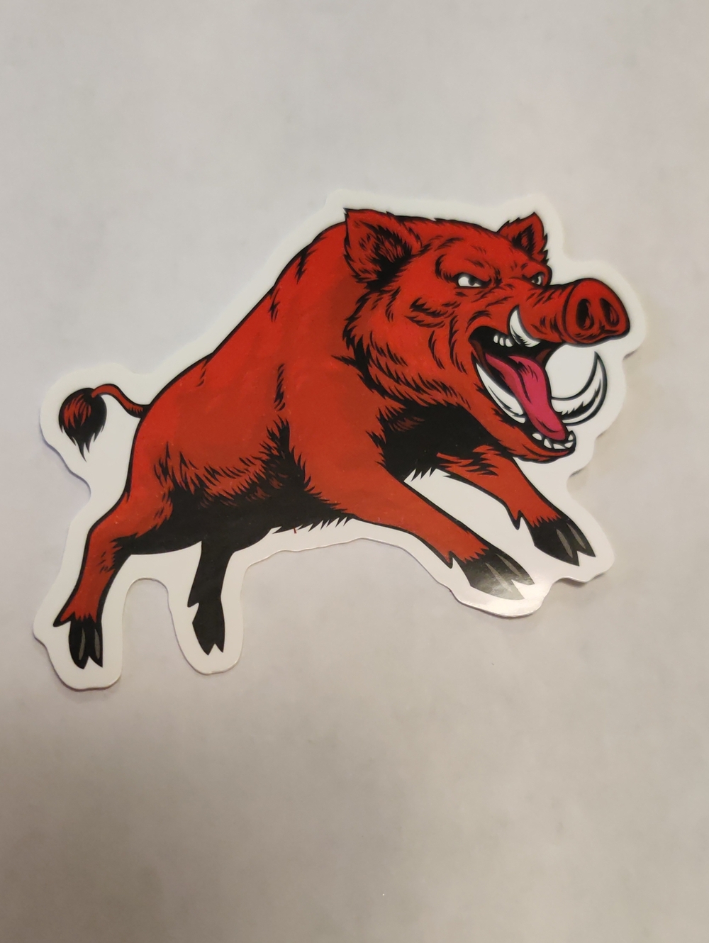 Red Boar Wild Hog Pig Razorback Wildlife Car Bumper Window Sticker Decal